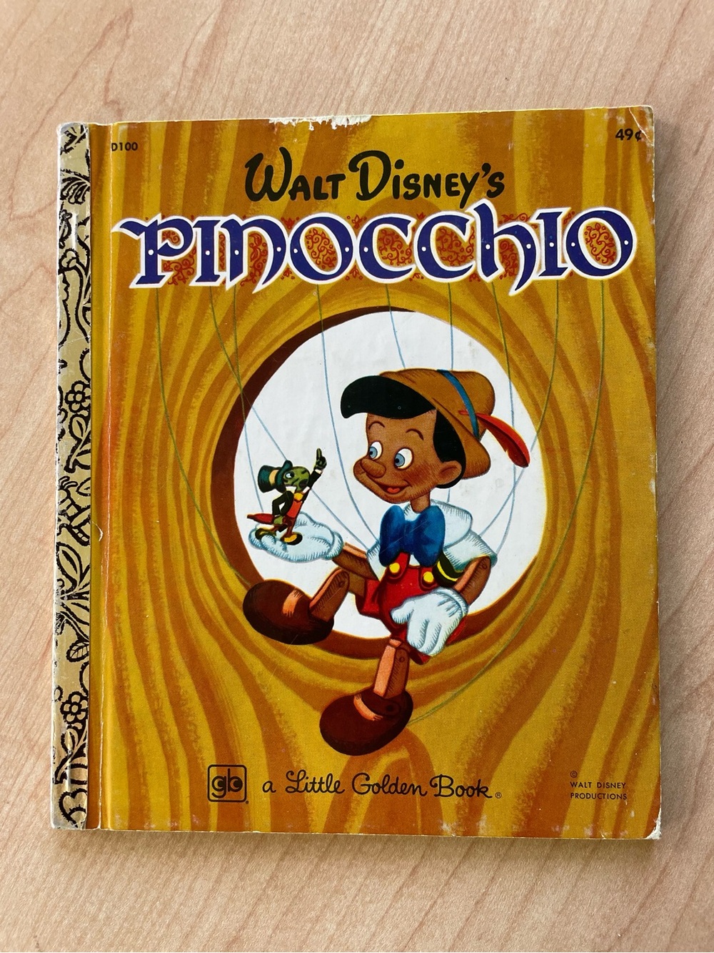 4/$20📚 Vintage 1977 Walt Disney's Pinocchio -Little Golden Book